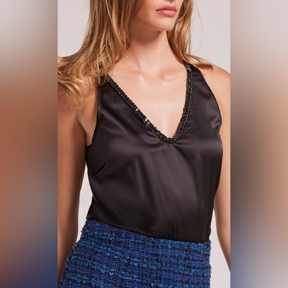 NWT GENERATION LOVE “Charley” Crystal Tank in Black, Size XS - Picture 1 of 8